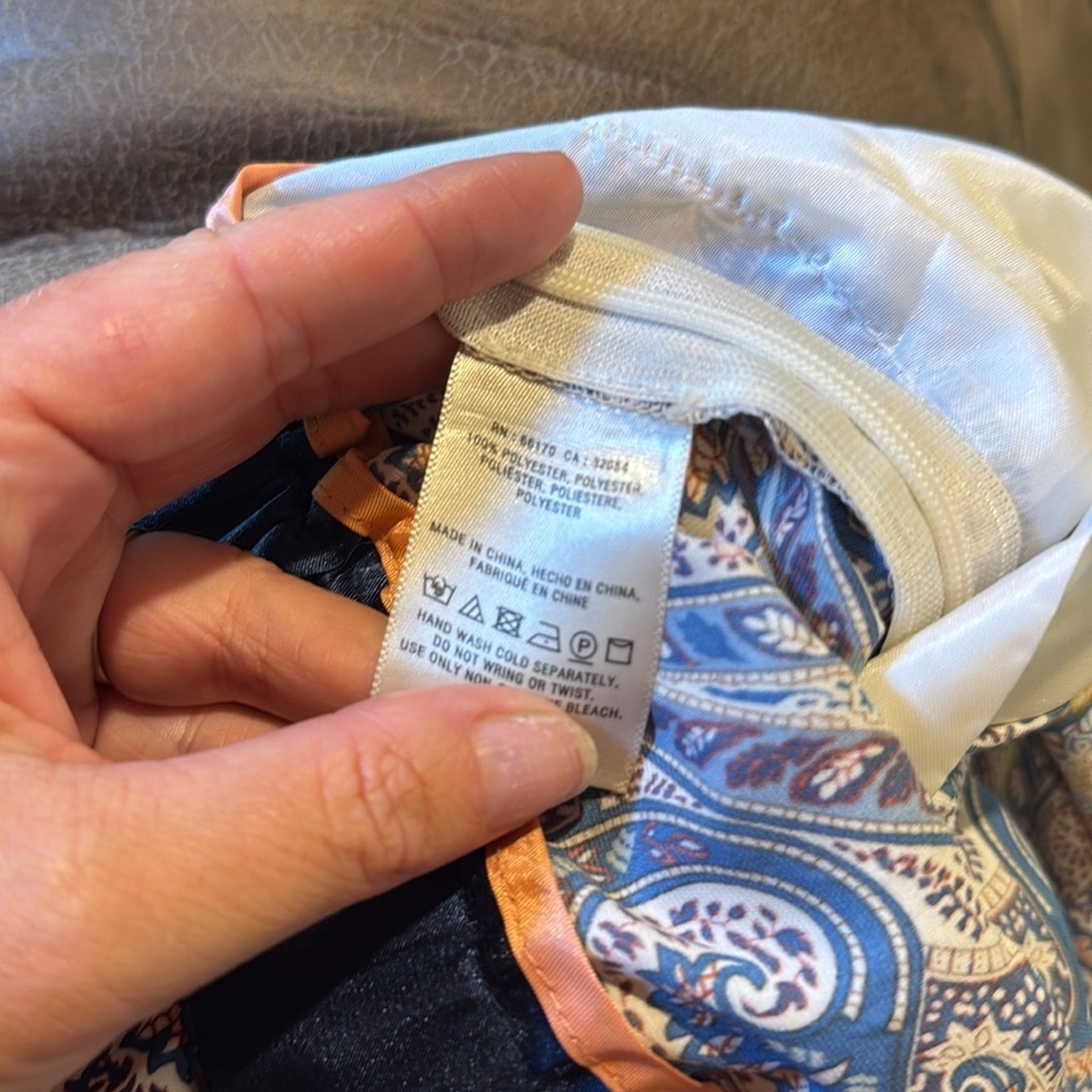 Elevenses paisley wide leg pants, small - Picture 9 of 10